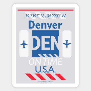 DEN aviation code Sticker